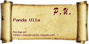 Panda Ulla névjegykártya
